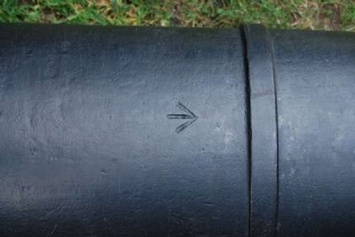 Arrow Engraved on Left Cannon. Click for full size. Arrow Engraved on Left Cannon image. Click for full size.