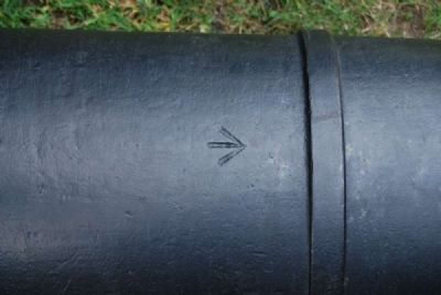 Arrow Engraved on Left Cannon image. Click for full size.