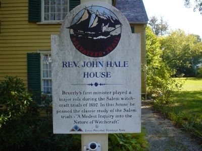 Rev. John Hale House Marker. Click for full size. Rev. John Hale House Marker image. Click for full size.