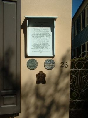 26 Tradd Street Adam Ewing House Marker image. Click for full size.