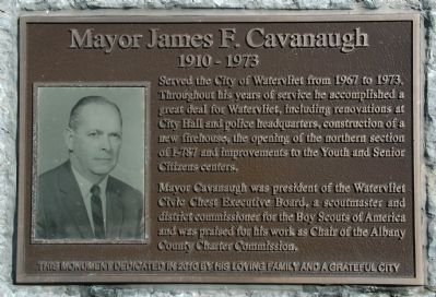 Mayor James F. Cavanaugh Marker image. Click for full size.