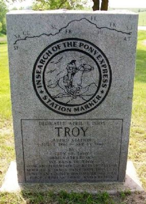 Troy Marker (front). Click for full size. Troy Marker (front) image. Click for full size.