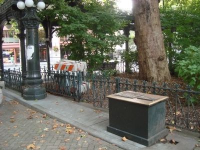 The Pioneer Square Pergola Marker. Click for full size. The Pioneer Square Pergola Marker image. Click for full size.