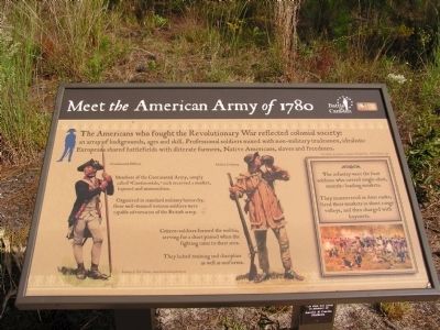 Meet the American Army of 1780 Marker image. Click for full size.