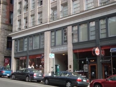 Site of Yesler's Pavilion Marker image. Click for full size.