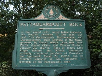 Pettaquamscutt Rock Marker image. Click for full size.