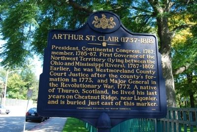 Arthur St. Clair Marker image. Click for full size.
