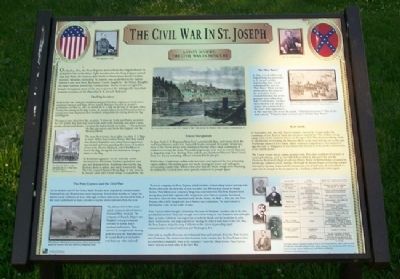 The Civil War in St. Joseph Marker. Click for full size. The Civil War in St. Joseph Marker image. Click for full size.