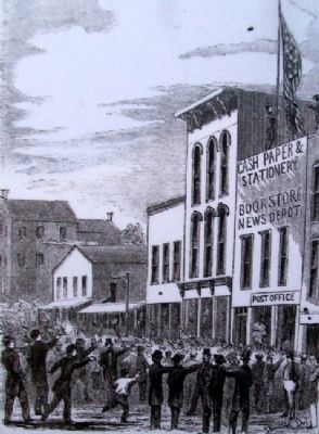 Illustration on The Civil War in St. Joseph Marker image. Click for full size.