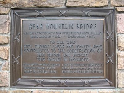 Bear Mountain Bridge Marker image. Click for full size.