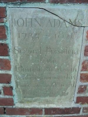 John Adams Marker. Click for full size. John Adams Marker image. Click for full size.