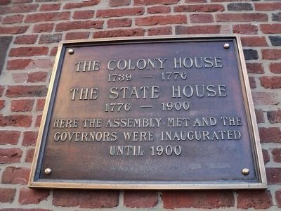 The Colony House / The State House Marker image. Click for full size.