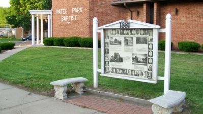 Patee Park Baptist Church and Marker image. Click for full size.