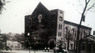Photo of Patee Park Baptist Church on Marker. Click for full size. Photo of Patee Park Baptist Church on Marker image. Click for full size.