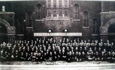 Photo of Patee Park Baptist Church Men's Bible Class on Marker. Click for full size. Photo of Patee Park Baptist Church Men's Bible Class on Marker image. Click for full size.