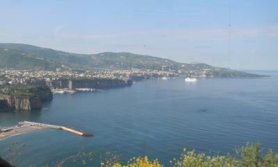 Sorrento on the Bay of Naples - viewed from the road to <i>Pompei image. Click for full size.