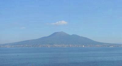 Mount Vesuvius - viewed from the Sorrentine Coast across the Bay of Naples image. Click for full size.
