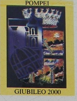 Close-up of the <i>Pompei Giubileo</i> 2000 Insignia on Marker image. Click for full size.