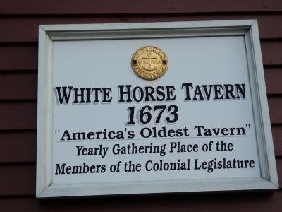 White Horse Tavern Marker image. Click for full size.