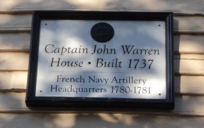 Captain John Warren House Marker. Click for full size. Captain John Warren House Marker image. Click for full size.