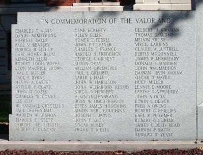 Left Panel - - Gibson County World Wars I and II Honor Roll Marker. Click for full size. Left Panel - - Gibson County World Wars I and II Honor Roll Marker image. Click for full size.