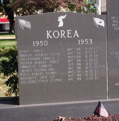 Left Panel - - Gibson County Korean - Vietnam Honor Rolls Marker. Click for full size. Left Panel - - Gibson County Korean - Vietnam Honor Rolls Marker image. Click for full size.