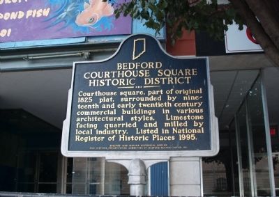 Bedford Courthouse Square Historic District Marker image. Click for full size.