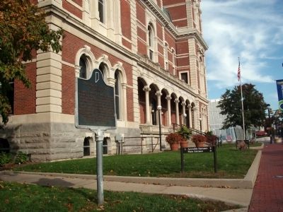 Looking North - - Bartholomew County Courthouse Marker. Click for full size. Looking North - - Bartholomew County Courthouse Marker image. Click for full size.