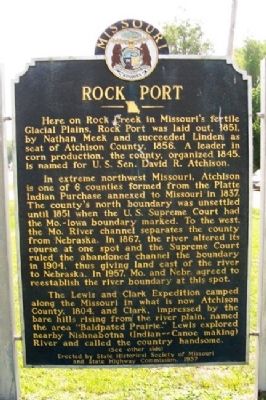 Rock Port Marker (Side A). Click for full size. Rock Port Marker (Side A) image. Click for full size.