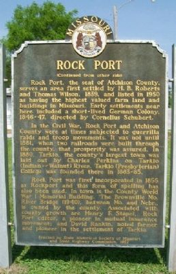 Rock Port Marker (Side B). Click for full size. Rock Port Marker (Side B) image. Click for full size.
