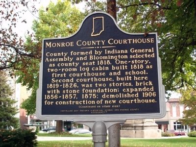 Side 'One' - - Monroe County Courthouse Marker image. Click for full size.