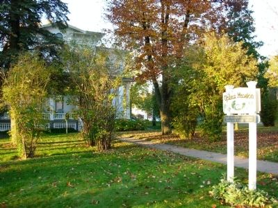 Upham House and North Wood County Historical Society Sign. Click for full size. Upham House and North Wood County Historical Society Sign image. Click for full size.