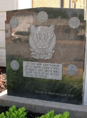 Atchison County War Memorial Detail. Click for full size. Atchison County War Memorial Detail image. Click for full size.
