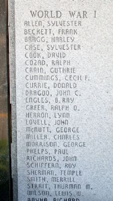 Atchison County War Memorial Honor Roll. Click for full size. Atchison County War Memorial Honor Roll image. Click for full size.