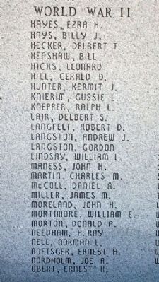 Atchison County War Memorial Honor Roll. Click for full size. Atchison County War Memorial Honor Roll image. Click for full size.