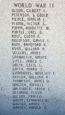 Atchison County War Memorial Honor Roll. Click for full size. Atchison County War Memorial Honor Roll image. Click for full size.