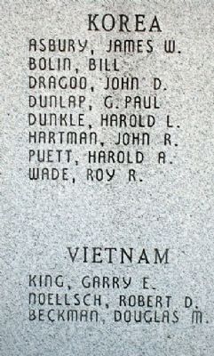 Atchison County War Memorial Honor Roll. Click for full size. Atchison County War Memorial Honor Roll image. Click for full size.