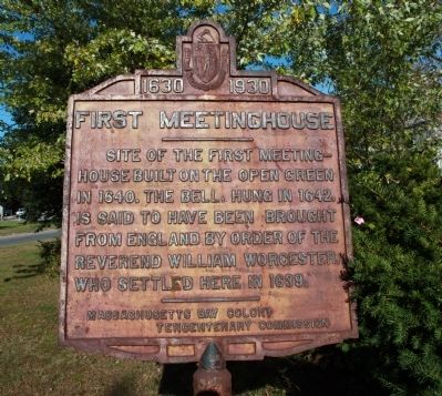 First Meetinghouse Marker image. Click for full size.