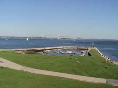 View of Narragansett Bay from Marker image. Click for full size.