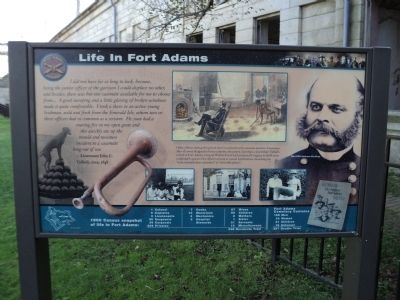 Life in Fort Adams Marker image. Click for full size.