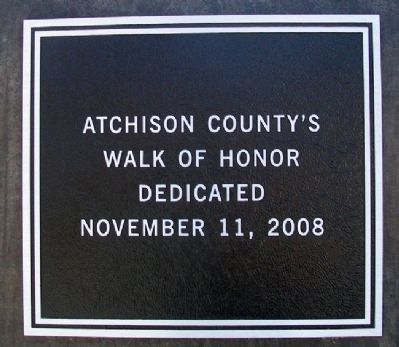 Atchison County Walk of Honor Marker image. Click for full size.