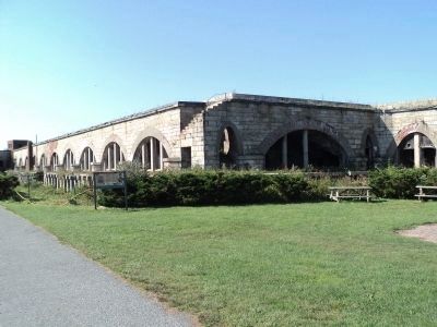 Marker in Fort Adams. Click for full size. Marker in Fort Adams image. Click for full size.