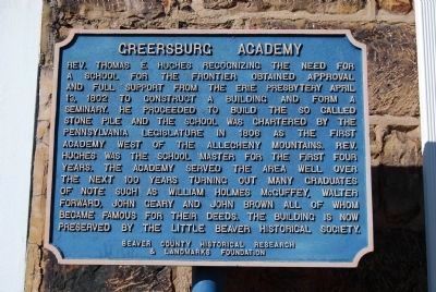 Greersburg Academy Marker. Click for full size. Greersburg Academy Marker image. Click for full size.