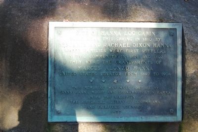 Site of Hanna Log Cabin Marker. Click for full size. Site of Hanna Log Cabin Marker image. Click for full size.