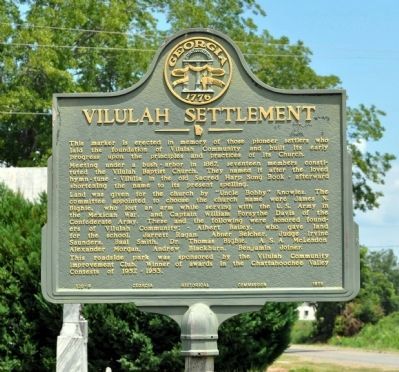 Vilulah Settlement Marker image. Click for full size.