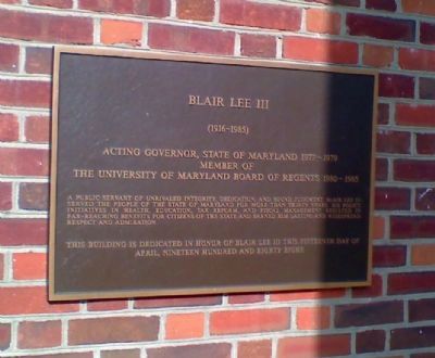 Blair Lee III Marker image. Click for full size.