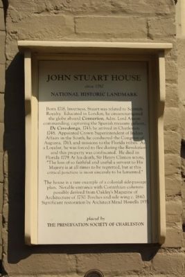 Colonel John Stuart House Marker image. Click for full size.