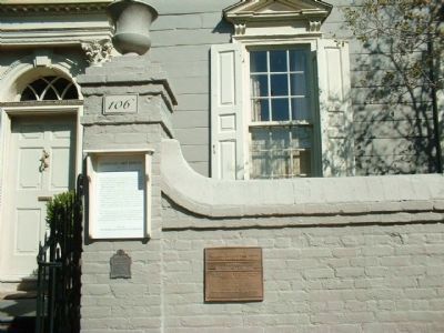 Colonel John Stuart House Markers including the smaller plaque : image. Click for full size.