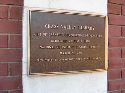 Grass Valley Library Marker image. Click for full size.