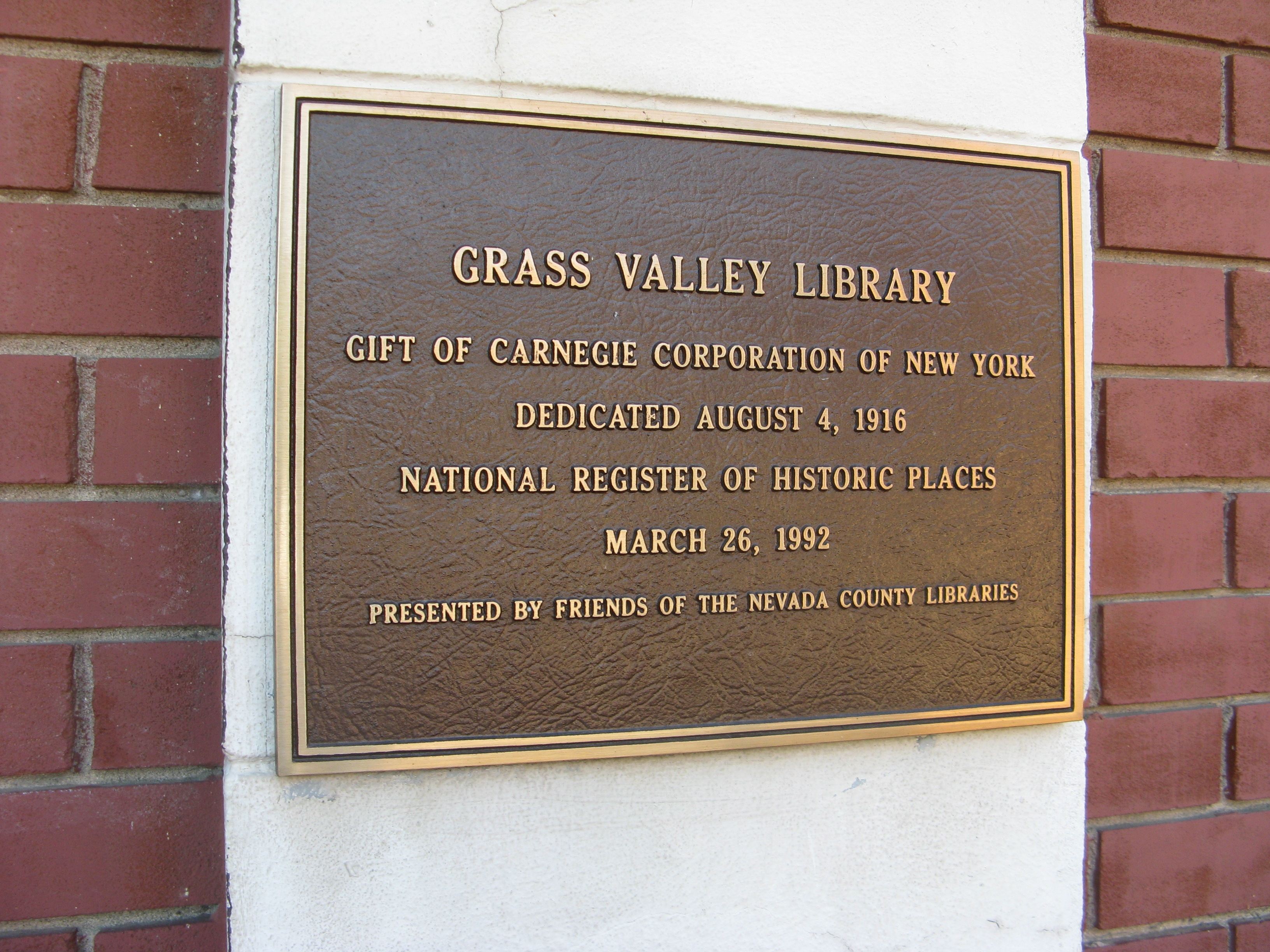 Grass Valley Library Marker